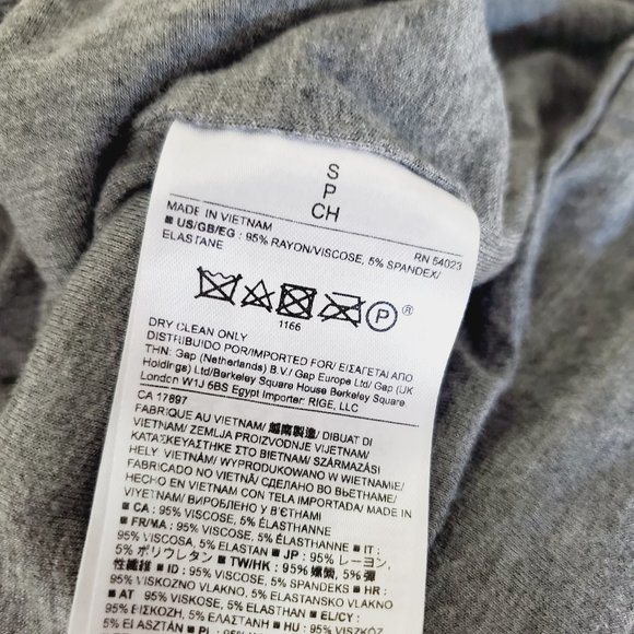 BANANA REPUBLIC Grey Jersey Long Sleeve V-Neck Stretch Dress - Picture 8 of 12